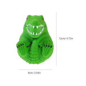 POPETPOP Squeaky Dog Toys Rubber Crocodile Shape Dog Dental Chew Toys Indestructible Dog Toys for Aggressive Chewers Dogs Puppy