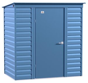 arrow sheds 6' x 4' outdoor steel storage shed, blue