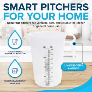 ACCUPOUR 4oz (110 mL) Graduated Cylinder, and 8oz (250 ml) Measuring Pitcher- Heat Resistant & Chemical Resistant, Great for Chemicals, Oil, Pool and Lawn, Home Brew - Ounce (oz) and Milliliter (mL)