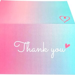 RXBC2011 500 Little Thank You Cards Gold Heart Design Bulk Thank you Notes for All Occasions 3.5 x 2 Inch Multicolor