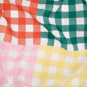 xo, Fetti Gingham Checkered Washable Tablecloth - 9ft. | Camp Bachelorette Party Supplies, Getting Lit + Getting Hitched, Glamping Birthday Party Decorations, Pastel Baby Shower, Cute Tableware