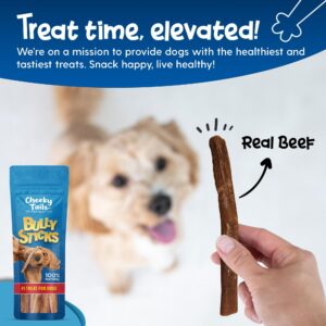 Premium Bully Sticks for Dogs, 6" Dog Bully Sticks for Small Dogs & Puppies (3 Pieces) - Rawhide Free Chews, High Collagen, 100% Beef Bully Sticks Made in USA - Bully Stick Puppy Treats & Bully Bones