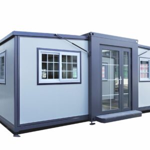 Jaxenor 19x20ft Portable Prefabricated Tiny Home, Mobile Expandable Plastic Prefab House for Hotel, Booth, Office, Guard House, Shop, Villa, Warehouse, Workshop