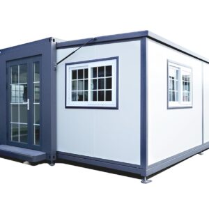 Jaxenor 19x20ft Portable Prefabricated Tiny Home, Mobile Expandable Plastic Prefab House for Hotel, Booth, Office, Guard House, Shop, Villa, Warehouse, Workshop