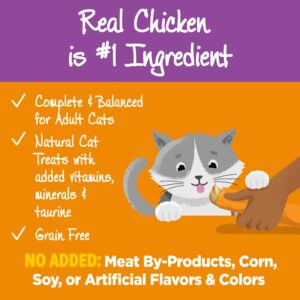 Wellness Lickable Treats Soft Puree Natural Grain Free Adult Cat Treats, Chicken Recipe, Contains 6-0.4 Ounce Squeezable Tubes