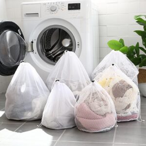 Washing Net Bag Laundry Bag Mesh Strong Load Bearing with Drawstring Anti-Deform Tough Washing Net Bag Household Supplies Washing Net Bag Laundry Pouch