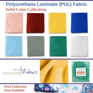 Polyurethane Laminate (PUL) Pre-Cut Fabric by The Meter. Waterproof and Breathable. Perfect for Cloth Diapers and Similar Projects. 1 Meter, White