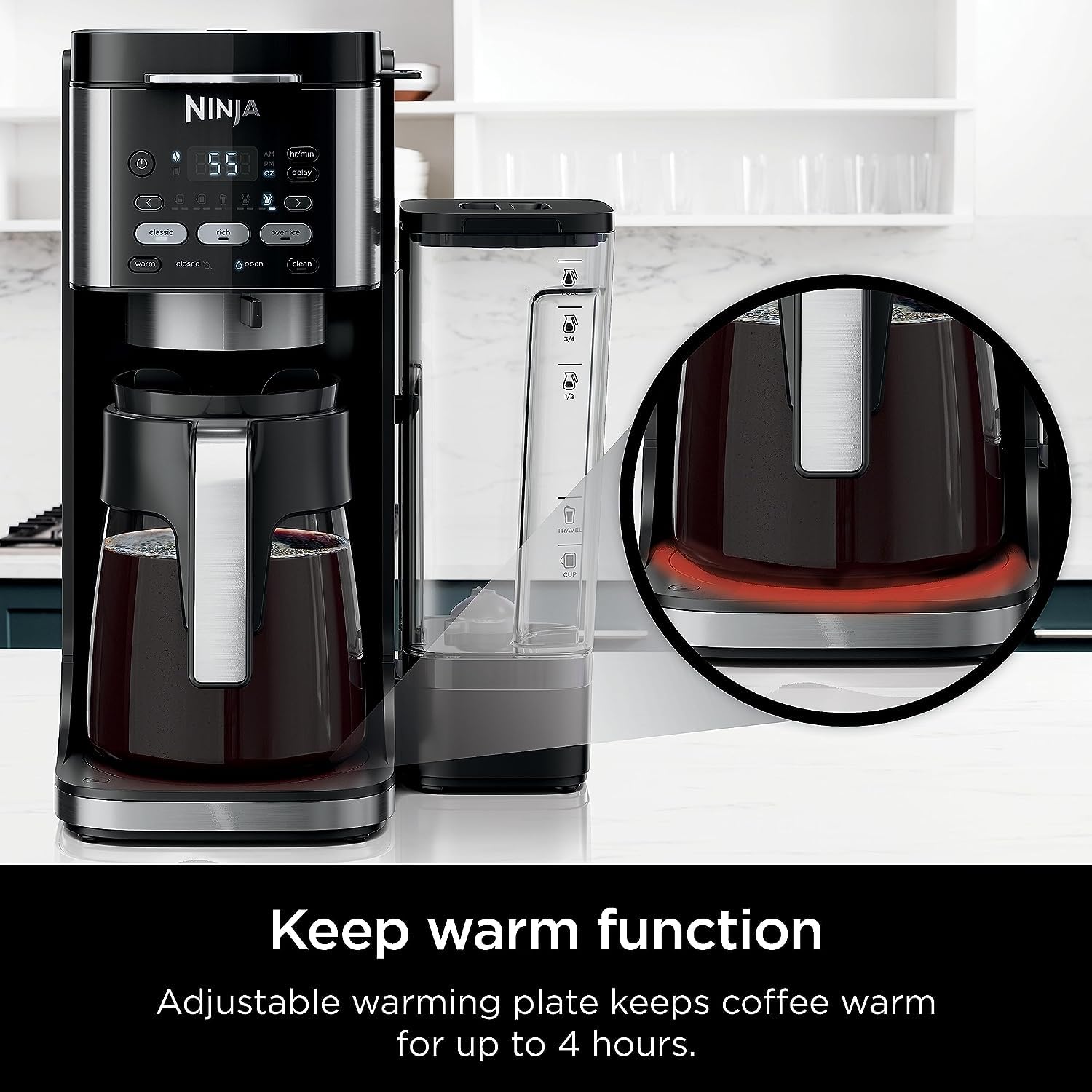 Ninja CFP101 DualBrew Hot & Iced Coffee Maker, Single-Serve, Compatible with K-Cups & 12-Cup Drip Coffee Maker, Black (Renewed)