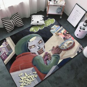 qancosi mf rapper doom area rugs anti-slip ultra soft floor mat big rug for bedroom living room kitchen home decor outdoor/indoor 60x39 inches