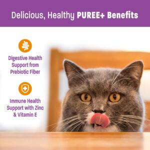 Wellness Lickable Treats Soft Puree Natural Grain Free Adult Cat Treats, Chicken Recipe, Contains 6-0.4 Ounce Squeezable Tubes