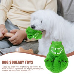 POPETPOP Squeaky Dog Toys Rubber Crocodile Shape Dog Dental Chew Toys Indestructible Dog Toys for Aggressive Chewers Dogs Puppy