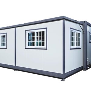 Jaxenor 19x20ft Portable Prefabricated Tiny Home, Mobile Expandable Plastic Prefab House for Hotel, Booth, Office, Guard House, Shop, Villa, Warehouse, Workshop