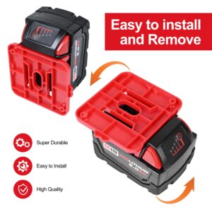 GIPFTYAG 12 Pack Battery Holder for Milwaukee M18 18V Battery Mounts Dock Holder Fit for M18 48-11-1815 48-11-1828 48-11-1850 48-11-1860 (w/24 Screws, No Battery)