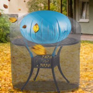 Kovshuiwe Dome Patio Furniture Cover Airbag- 47In Dia Reusable Weather Resistant Dome Airbag with Ropes to Fix- Picnic Table Airbag Patio Table Cover Support for Outdoor Patio Furniture, Blue