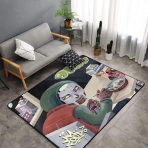 QANCOSI MF Rapper Doom Area Rugs Anti-Slip Ultra Soft Floor Mat Big Rug for Bedroom Living Room Kitchen Home Decor Outdoor/Indoor 60x39 inches