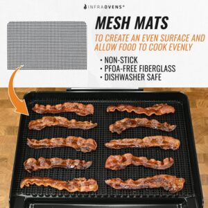 Reusable Mats for Ninja Sizzle Indoor Grill & Griddle GR101, Accessories for Indoor Electric Griddle with Lid for Cooking and Grilling, Non-Stick Electric Appliances Accessory Set by INFRAOVENS