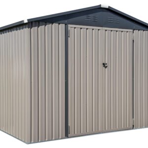 Arrow Sheds 8' x 6' Outdoor Steel Storage Shed, Tan