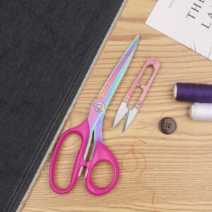 Vutyvve Left-Handed Fabric Scissors for Cutting Fabric, Garments, Textiles, 23cm Tailor's Scissors, Thread Cutter, Set of 2