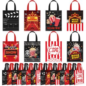 photect 32 pcs movie night party favor bags movie theater party favor treat bags movie themed non woven candy goodie gift bags for movie now showing baby shower birthday party decoration supplies