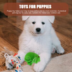 POPETPOP Squeaky Dog Toys Rubber Crocodile Shape Dog Dental Chew Toys Indestructible Dog Toys for Aggressive Chewers Dogs Puppy