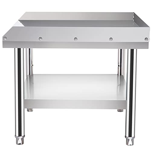 VEVOR Stainless Steel Equipment Grill Stand, 60 x 30 x 24 Inches Stainless Table, Grill Stand Table with Adjustable Storage Undershelf, Equipment Stand Grill Table for Hotel, Home, Restaurant Kitchen