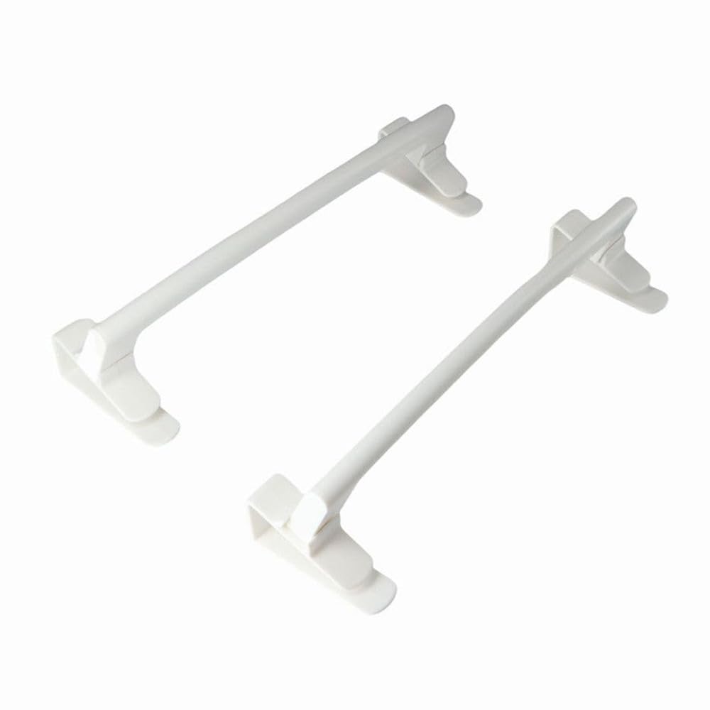 Modern Plastic Over Kitchen Cabinet Towel Bar Rack, Hang on Inside or Outside of Doors, Storage and Organization for Hand and Dish Towels, Rag