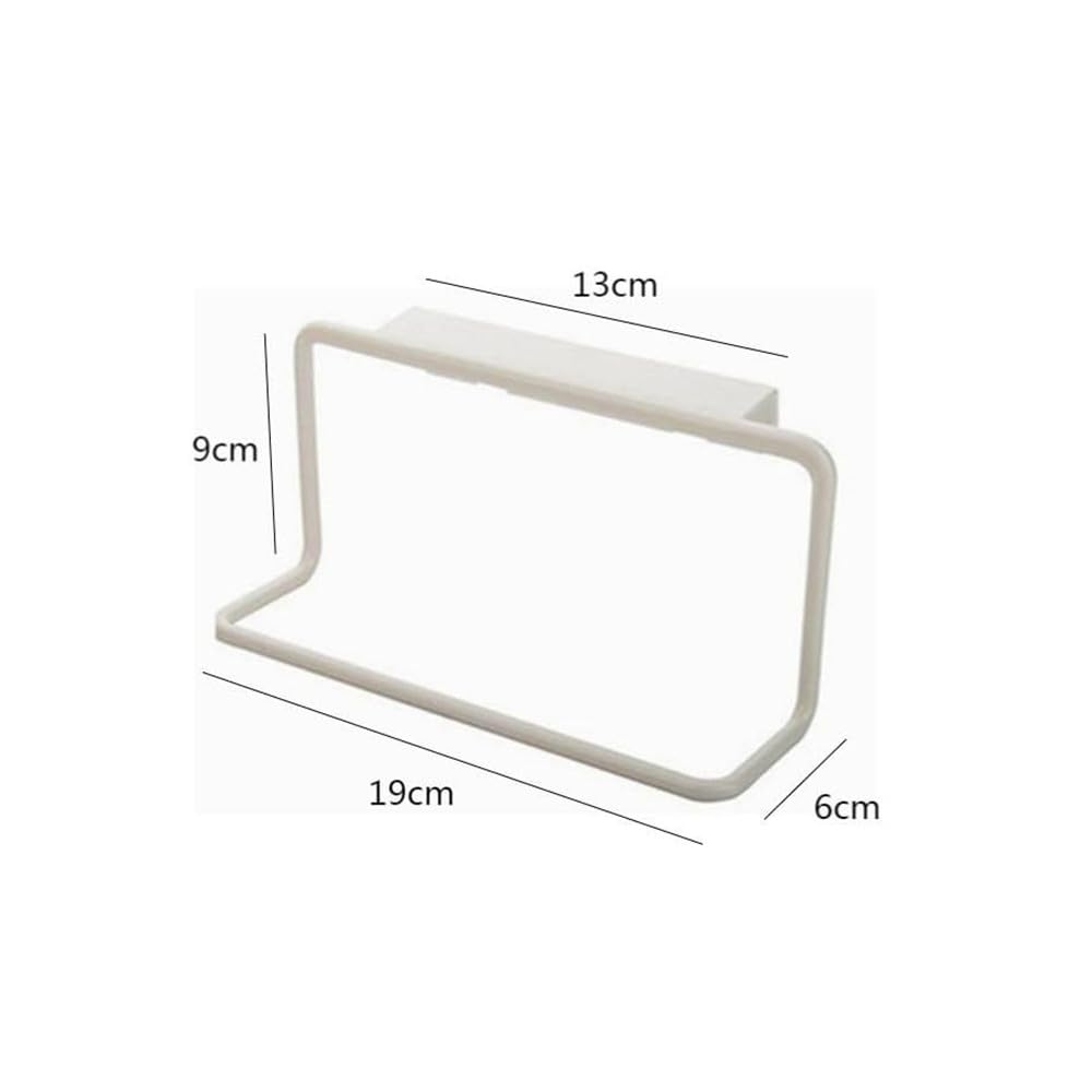 4 Pcs Plastic Over Kitchen Cabinet Towel Bar Rack, Hang on Inside or Outside of Doors, Storage and Organization for Hand and Dish Towels, Tea Towels