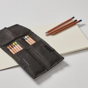 Derwent Pocket Wrap, Black, Accessories Ideal for Sketching and Drawing, Roll Up Pencil Case, Professional Quality Pencil Case, 2306221