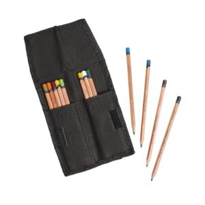 derwent pocket wrap, black, accessories ideal for sketching and drawing, roll up pencil case, professional quality pencil case, 2306221