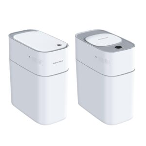 joybos 2 pack bathroom trash can, white