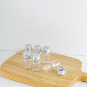 Jarvials 5ml Clear Plastic Bottle With Aluminium Screw Cap Empty Small Plastic Bottle with Screw Cap 100pcs