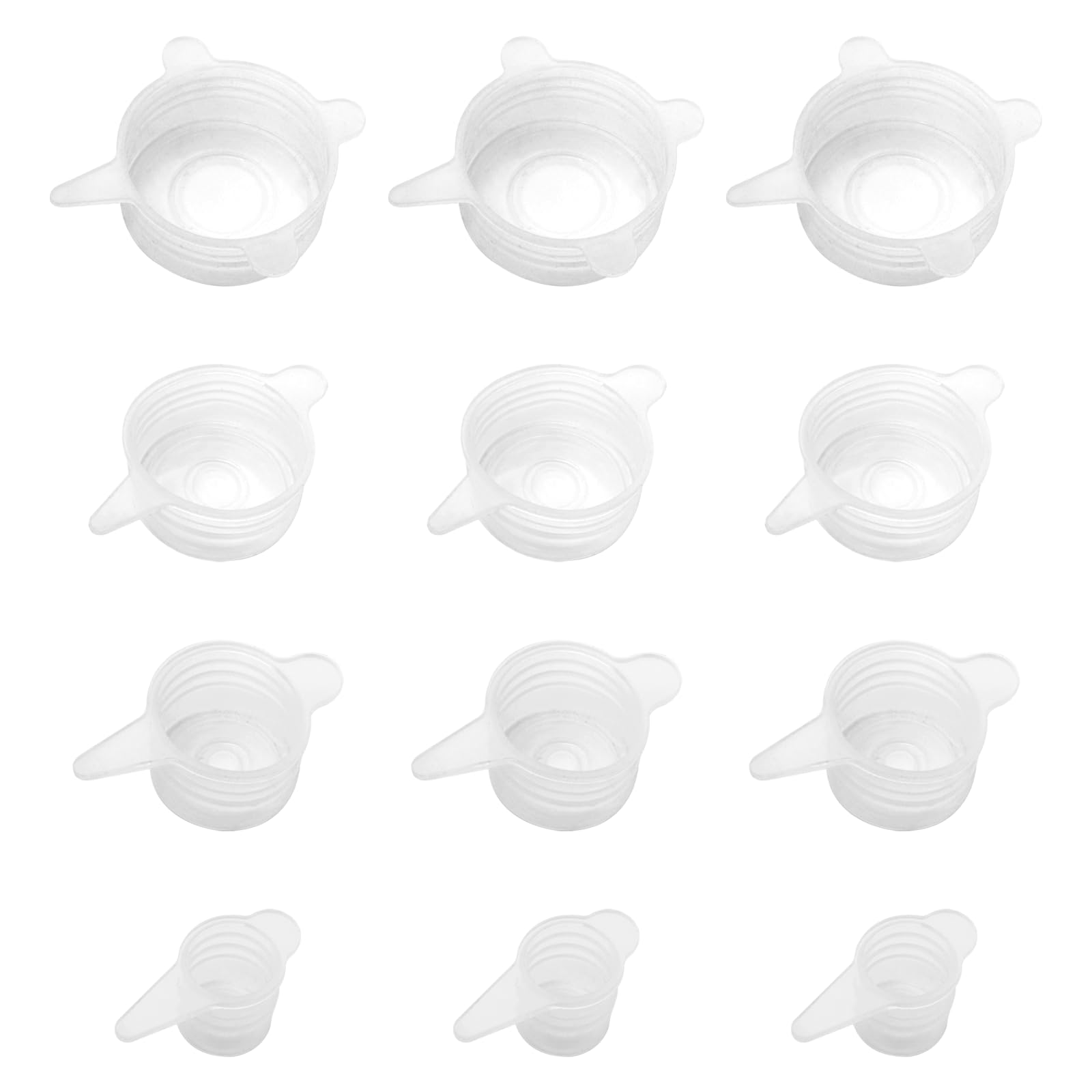 MingQiEven Silicone Stretch Lids,Reusable Silicone Seal lid,Suitable for Small Size Bottle Lid(12 Pack)