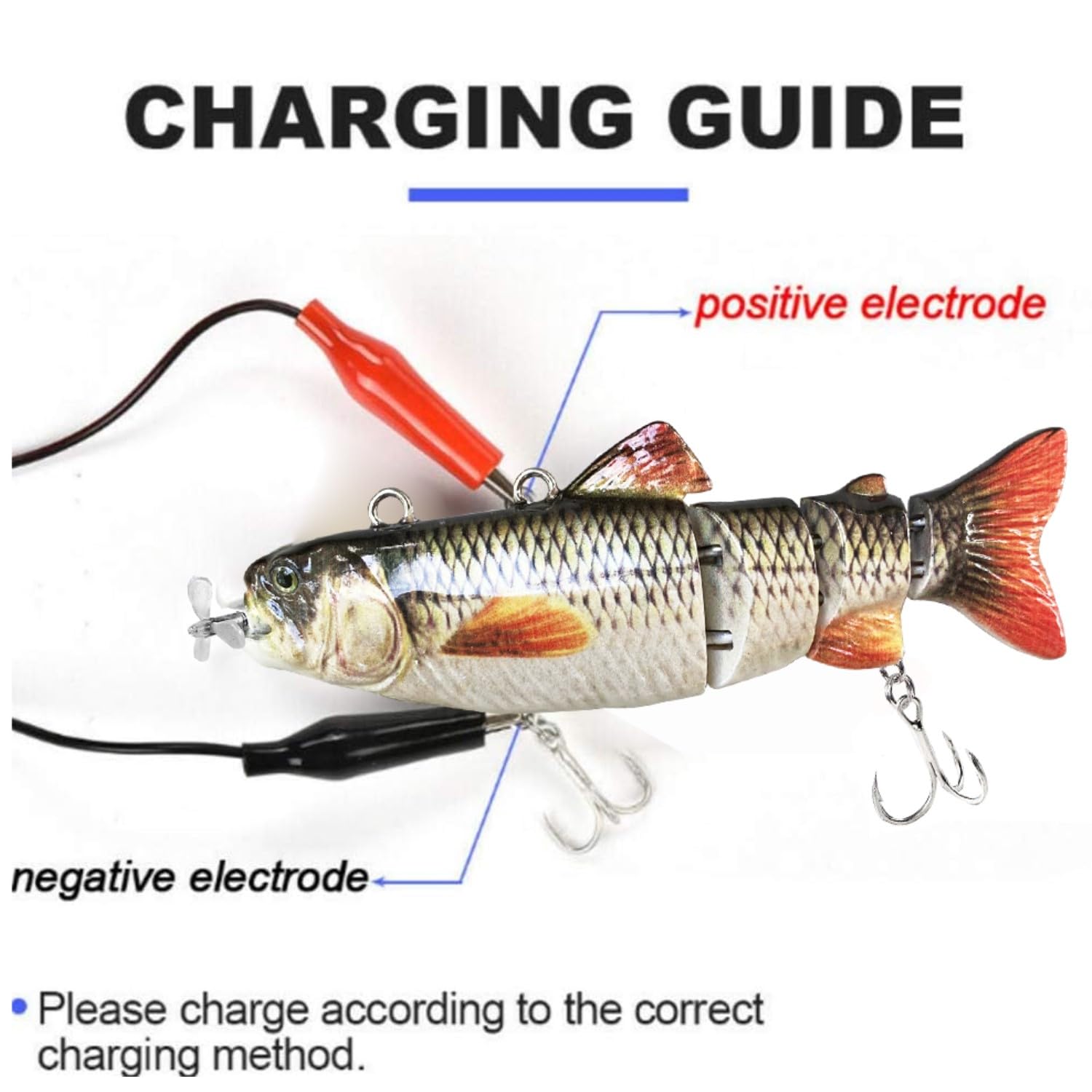 Robotic Swimming Fishing Bait Electric Lures 3.5" USB Rechargeable LED Light Wobbler 4-Segement Multi Jointed Swimbait Hard Lures Fishing Tackle