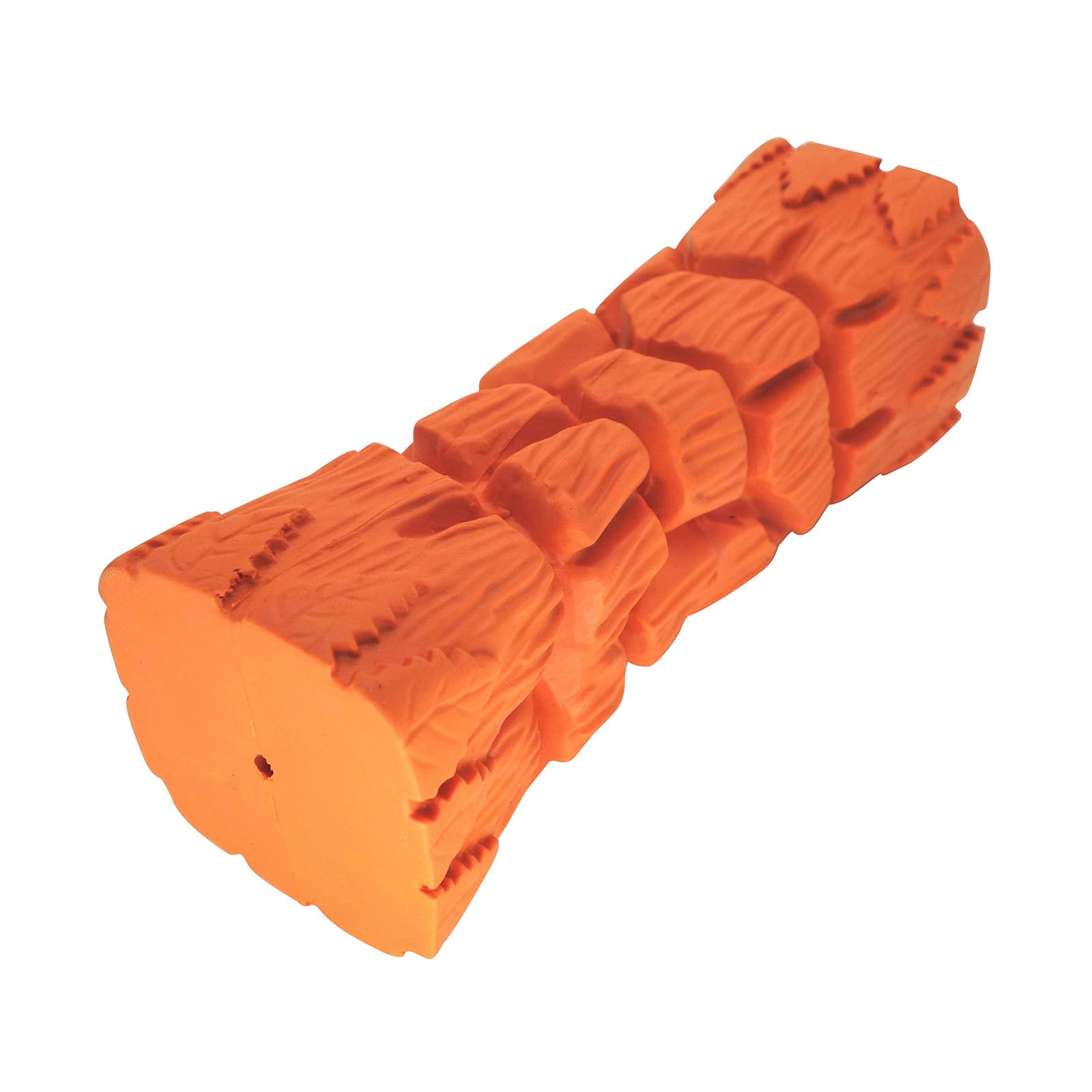 PETITUDE Dried Trunk Dog Toy, Peanut Butter Flavor, Squeaky,Tough Chew Stick Toy, Suitable for Large Dogs, Puppies and Strong Chewers, Made of Non-Toxic Natural Rubber (Cube Fiesta red)