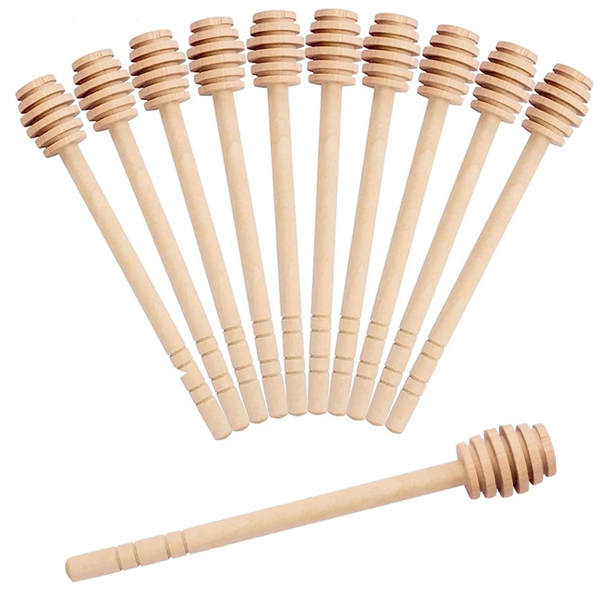 4 Inch Honey Dipper Sticks - 100PCS Wooden Honey Dipper, Mini Honeycomb Stick, Honey Stirrer Stick for Honey Jar Dispense Drizzle Honey and Wedding Party Gift