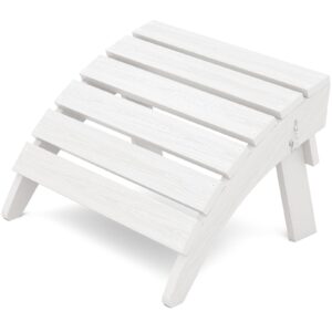 KINGYES Folding Adirondack Ottoman for Adirondack Chair, White