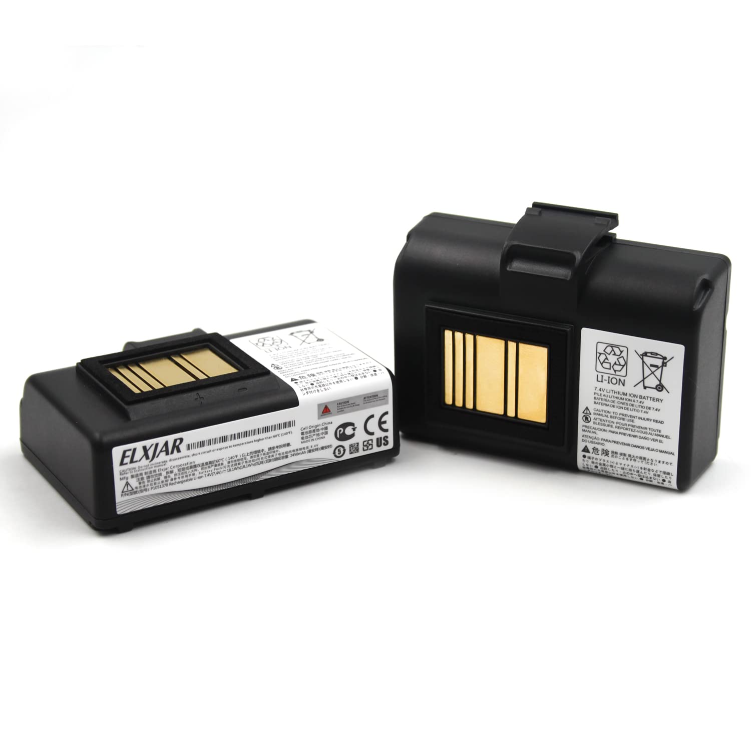 hflexgrad (2-Pack) 7.4V 2600mAh AT16004 Battery Replacement for Zebra QLn320 (HC), QLn220 (HC), ZQ520, ZQ510, ZR628 and ZR638 Printers