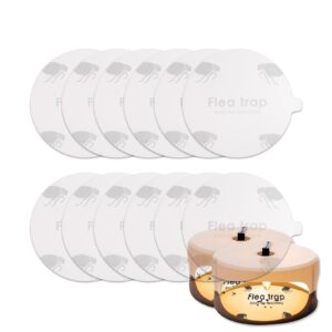 HECO ARMOR Flea Trap Refills, Flea Sticky Traps Refill Light Trap Discs Replacement Boards (12 PCS)