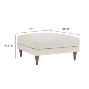 Modway EEI-6481-HEI Zoya Down Filled Overstuffed Ottoman, Ivory Fabric