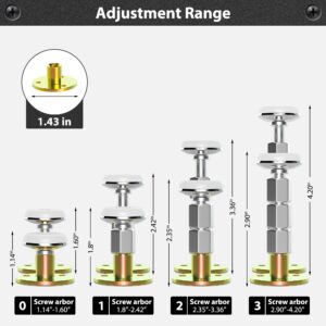 Suprock 4 Pack Headboard Stoppers for Wall, 12 Screws Bed Frame Stopper Headboard, Bed Stoppers for Headboard & Bed Frame Stabilizer for Room Wall, Beds, Cabintes