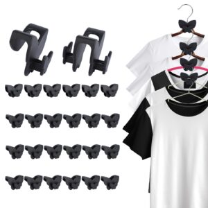 space saving hangers for clothes，24 pcs clothes hangers connector hooks for space saving，butterfly-shaped with triangles for hangers space saving，hanger organizer，organize your closet with hangers