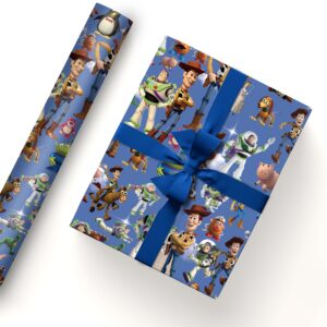 eyqqm pack of 5 gift wrapping paper 51x75cm kraft paper quality wrapping paper sheets pack for kids birthday, party storage festive decoration (blue sky)