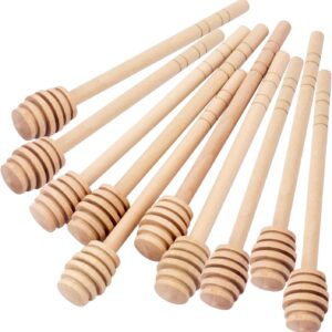 4 Inch Honey Dipper Sticks - 100PCS Wooden Honey Dipper, Mini Honeycomb Stick, Honey Stirrer Stick for Honey Jar Dispense Drizzle Honey and Wedding Party Gift