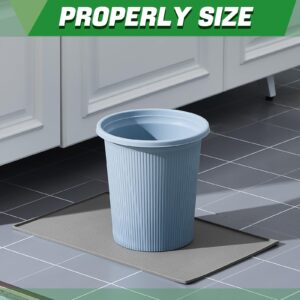 Tinideya Waterproof Trash Can Mat with Raised Edge Non Slip Under Garbage Can Mat Trash Can Pads Protective Silicone Rubber Tray for Kitchen to Avoid Spills Floor Scratches(Gray,11.8" X 18.9")