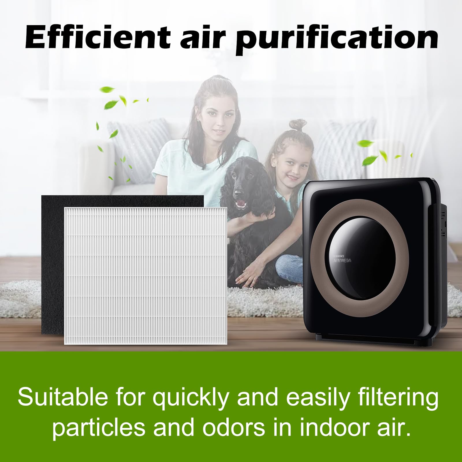 Musslan AP-1512HH Replacement Filter for Coway Airmega AP-1512HH, AP-1512HH-FP, AP-1518R, AP-1519P, and 200M Series Air Purifiers, H13 True HEPA Filter and 2 Activated Carbon Pre-Filters