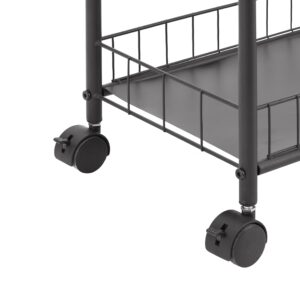 JOIN IRON 6-Tier Rolling Cart Gap Kitchen Slim Slide Out Storage Tower Rack with Wheels, 6 Baskets, Kitchen, Bathroom Laundry Narrow Piaces Utility cart, 10" D x 22.8" W x 61" H