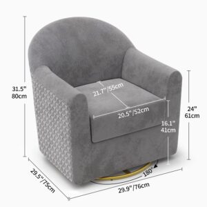 DWVO Single Sofa Bed, Modern Fabric Upholstered Sofa Chair for Living Room Home Office, Grey