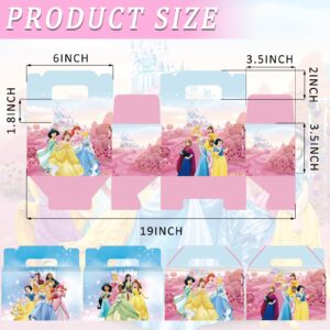 20 PCS Princess Party Favor Boxes, Princess Theme Candy Cookies Party Gift Boxes Princess Cardboard Gable Boxes for Kids Fans Birthday Party Supplies Baby Shower Party Decoration