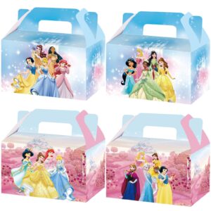 20 pcs princess party favor boxes, princess theme candy cookies party gift boxes princess cardboard gable boxes for kids fans birthday party supplies baby shower party decoration