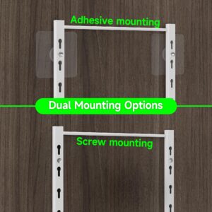 SOFRON Expandable Closet Pantry Shelves, Adjustable Kitchen Cabinet Shelf, Screws or Adhesives Mounting Height Customizable, Perforated 2 Pack